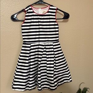 Striped Black and White Kids Casual Dress